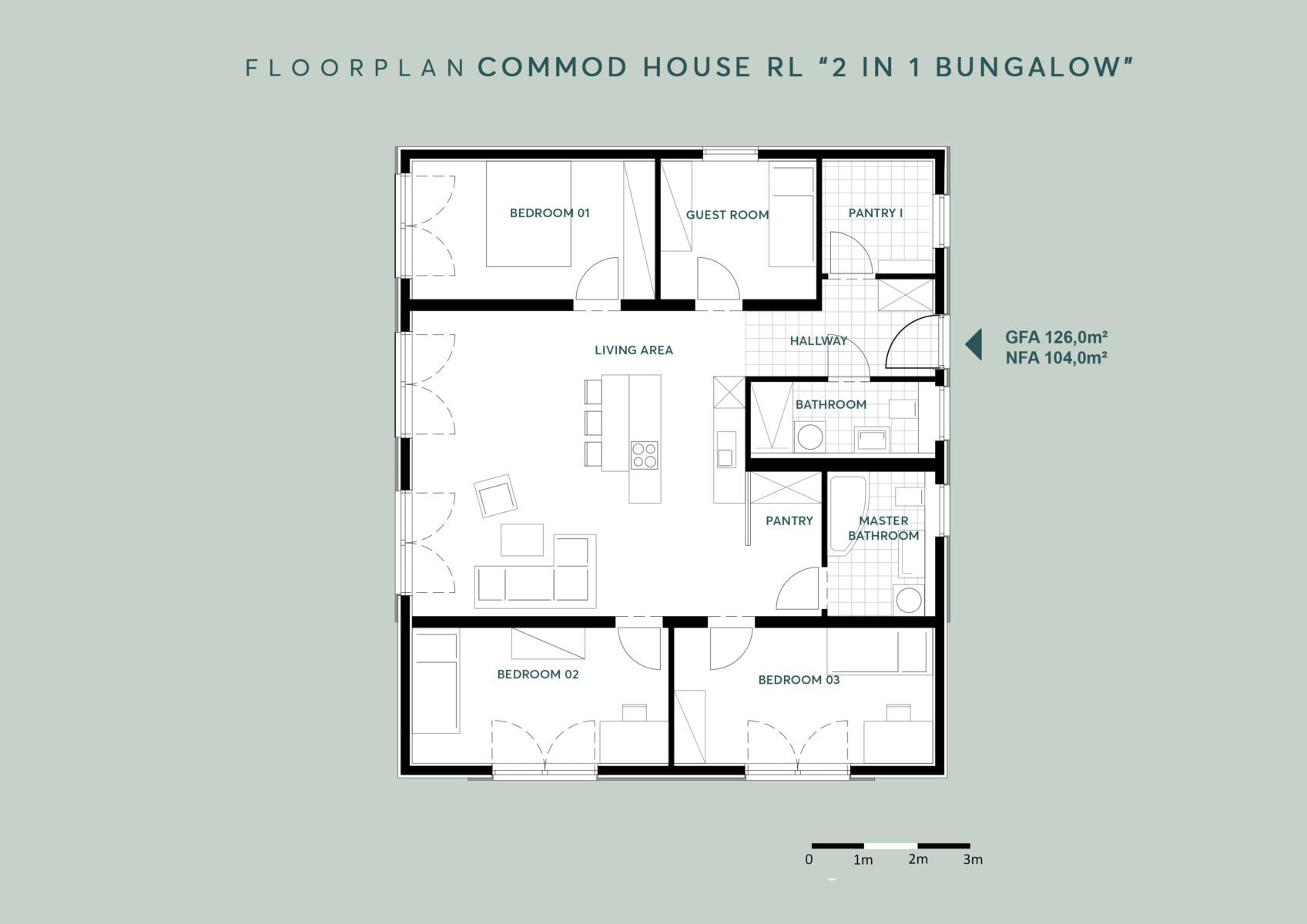 COMMOD HOUSE “2 IN 1 BUNGALOW” 126m² GFA