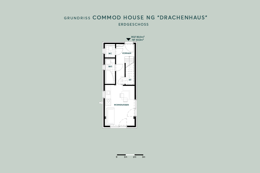 COMMOD „Drachenhaus“ 80m² BGF