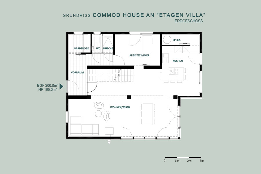 COMMOD HOUSE „ETAGEN VILLA“ 200m² BGF