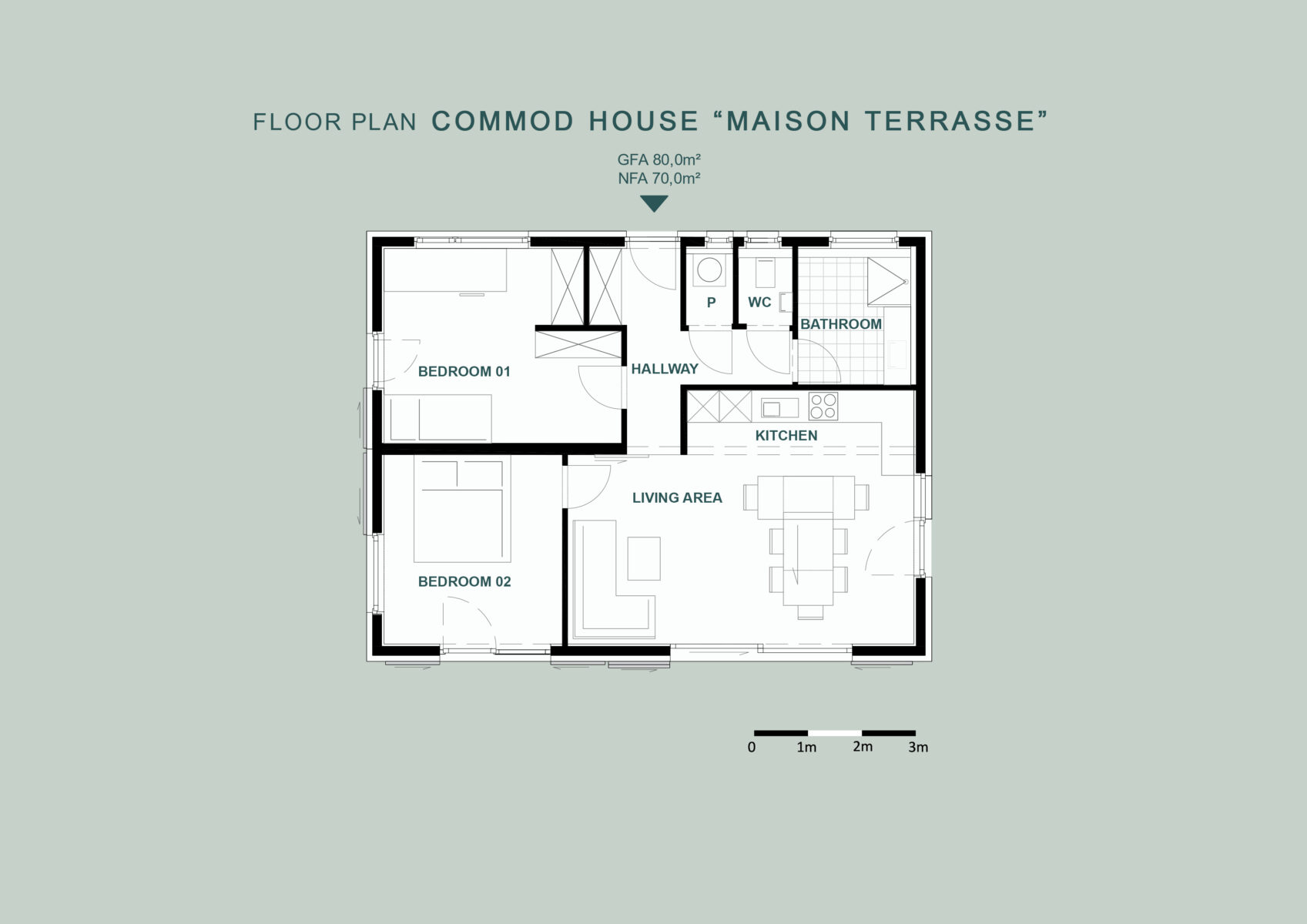 COMMOD “MAISON TERRASSE” 80m² GFA