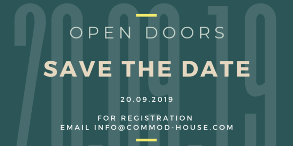 OPEN DOORS COMMOD HOUSE 20.09.2019 Anmeldung ab jetzt möglich