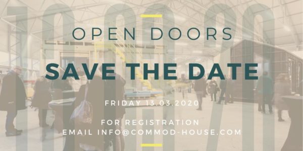 OPEN DOORS 13/03/20 COMMOD HOUSE Registration open