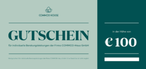 COMMOD HOUSE voucher for individual consulting services - amount freely selectable